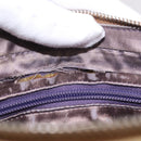 PRADA Umhängetasche Canvas Beige Silber Auth 183714-10