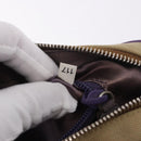 PRADA Umhängetasche Canvas Beige Silber Auth 183714-12