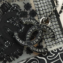 CHANEL Patchwork Tote Bag rubber Black Silver CC Auth 183715SAV-10
