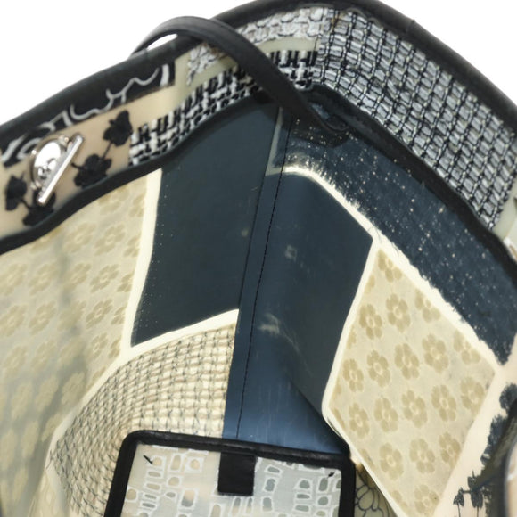 CHANEL Patchwork Tote Bag rubber Black Silver CC Auth 183715SAV