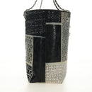 CHANEL Patchwork Tote Bag rubber Black Silver CC Auth 183715SAV-4