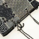 CHANEL Patchwork Tote Bag rubber Black Silver CC Auth 183715SAV-6