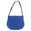CARTIER Must Line Shoulder Bag Leather Blue Gold Auth 183718V-1