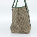GUCCI GG Supreme Tote Bag PVC Beige Silver 114595 Auth 183719-3
