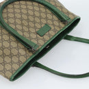 GUCCI GG Supreme Tote Bag PVC Beige Silver 114595 Auth 183719-6