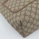 GUCCI GG Supreme Web Sherry Line Tote Bag PVC Beige Gold 002.58.6487 Auth 183720-11
