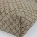 GUCCI GG Supreme Web Sherry Line Tote Bag PVC Beige Gold 002.58.6487 Auth 183720-12