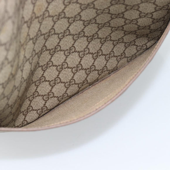 GUCCI GG Supreme Web Sherry Line Tote Bag PVC Beige Gold 002.58.6487 Auth 183720