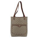 GUCCI GG Supreme Web Sherry Line Tote Bag PVC Beige Gold 002.58.6487 Auth 183720-2