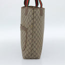 GUCCI GG Supreme Web Sherry Line Tote Bag PVC Beige Gold 002.58.6487 Auth 183720-5