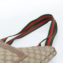 GUCCI GG Supreme Web Sherry Line Tote Bag PVC Beige Gold 002.58.6487 Auth 183720-8
