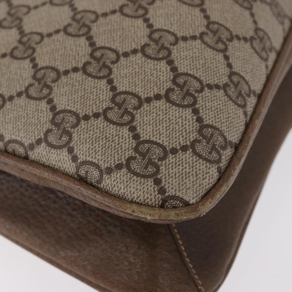 GUCCI GG Supreme Tote Bag PVC Beige Gold 86 02 021 Auth 183721