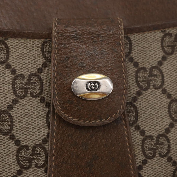 GUCCI GG Supreme Tote Bag PVC Beige Gold 86 02 021 Auth 183721