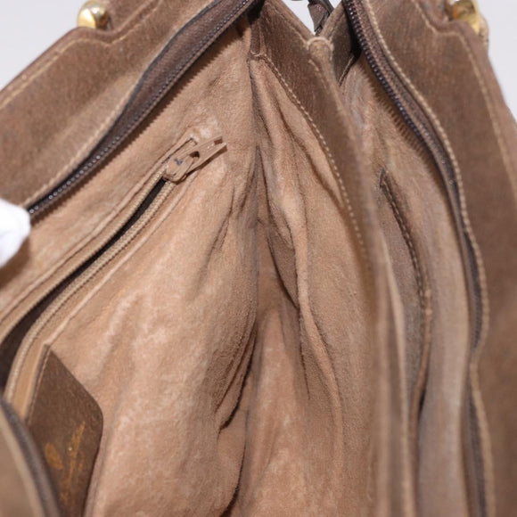 GUCCI GG Supreme Tote Bag PVC Beige Gold 86 02 021 Auth 183721