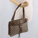 GUCCI GG Supreme Tote Bag PVC Beige Gold 86 02 021 Auth 183721-27