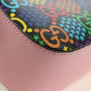 GUCCI GG Psychedelic Shoulder Bag Multicolor Silver 574886 Auth 183722M-17
