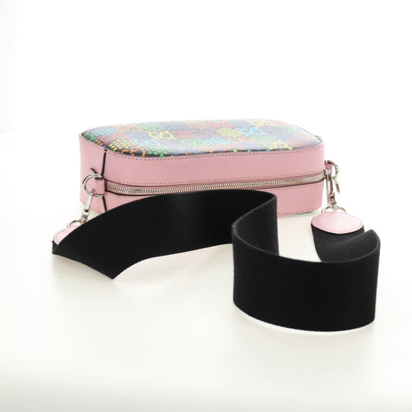 GUCCI GG Psychedelic Shoulder Bag Multicolor Silver 574886 Auth 183722M