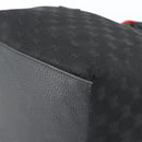GUCCI GG Canvas Web Sherry Line Tote Bag Black Silver 131230 Auth 183723-10