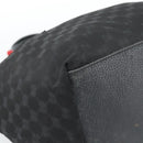 GUCCI GG Canvas Web Sherry Line Tote Bag Black Silver 131230 Auth 183723-11