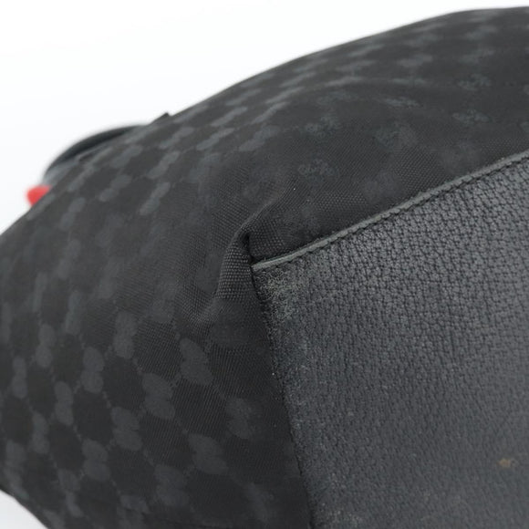 GUCCI GG Canvas Web Sherry Line Tote Bag Black Silver 131230 Auth 183723