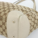 GUCCI GG Canvas Princi Web Sherry Line Tote Bag Beige Gold 257061 Auth 183725-10
