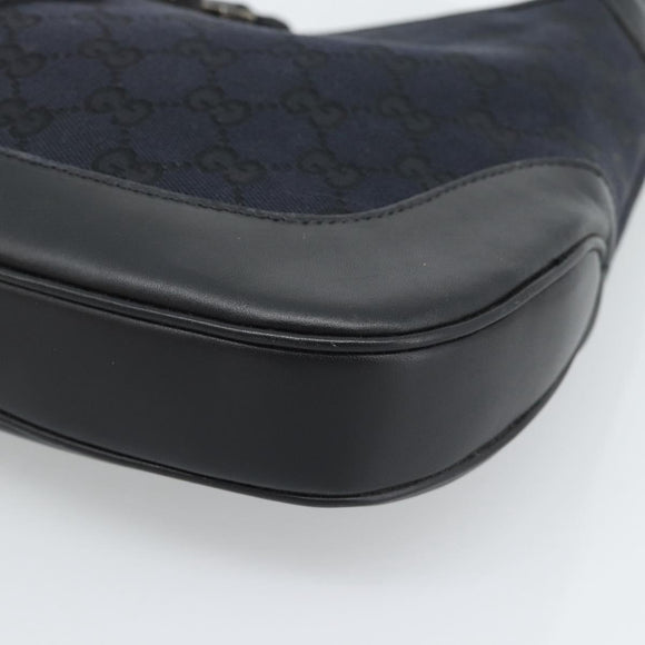GUCCI GG Canvas Jackie Schultertasche Schwarz Silber 001 8806 Auth 183726V