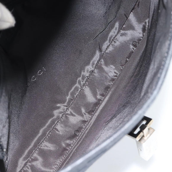 GUCCI GG Canvas Jackie Schultertasche Schwarz Silber 001 8806 Auth 183726V