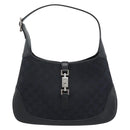GUCCI GG Canvas Jackie Schultertasche Schwarz Silber 001 8806 Auth 183726V-2