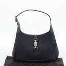 GUCCI GG Canvas Jackie Schultertasche Schwarz Silber 001 8806 Auth 183726V-23