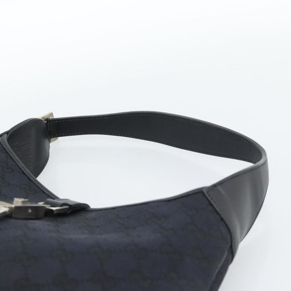 GUCCI GG Canvas Jackie Schultertasche Schwarz Silber 001 8806 Auth 183726V