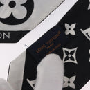 LOUIS VUITTON Monogram Bando BB Schal Seide Weiß Schwarz M90682 LV Auth 183728-12