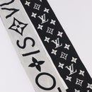 LOUIS VUITTON Monogram Bando BB Schal Seide Weiß Schwarz M90682 LV Auth 183728-4