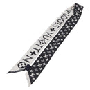 LOUIS VUITTON Monogram Bando BB Schal Seide Weiß Schwarz M90682 LV Auth 183728-7