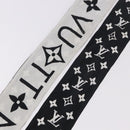 LOUIS VUITTON Monogram Bando BB Schal Seide Weiß Schwarz M90682 LV Auth 183728-9
