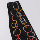 HERMES Twilly Schal Seide „DO RE BOUCLES“ Schwarz Original 183731-5