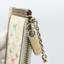 LOUIS VUITTON Monogram Multicolor Pochette Cles Purse White M92655 Auth 183733-9