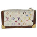 LOUIS VUITTON Monogram Multicolor Pochette Cles Purse White M92655 Auth 183733-2