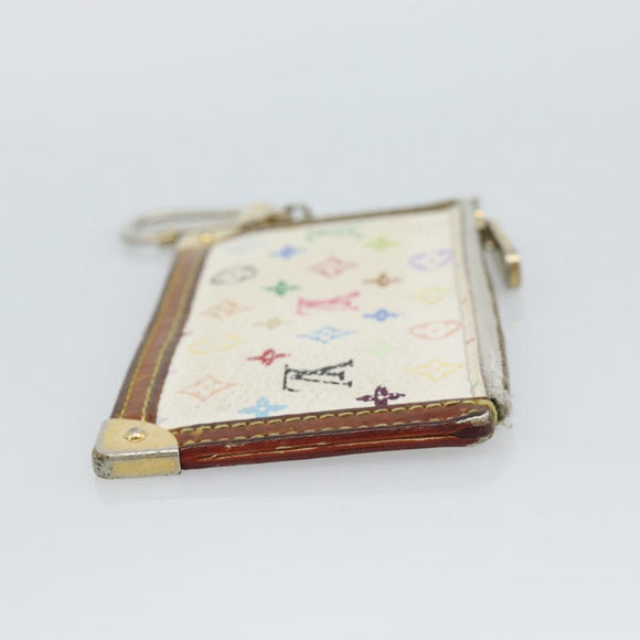 LOUIS VUITTON Monogram Multicolor Pochette Cles Purse White M92655 Auth 183733