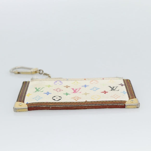 LOUIS VUITTON Monogram Multicolor Pochette Cles Purse White M92655 Auth 183733