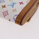 LOUIS VUITTON Multicolor Porte Monnaie Pla Münzbörse Weiß M92657 Auth 183734V-16