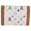 LOUIS VUITTON Multicolor Porte Monnaie Pla Münzbörse Weiß M92657 Auth 183734V-2