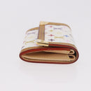 LOUIS VUITTON Multicolor Porte Monnaie Pla Münzbörse Weiß M92657 Auth 183734V-3
