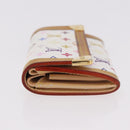 LOUIS VUITTON Multicolor Porte Monnaie Pla Münzbörse Weiß M92657 Auth 183734V-4
