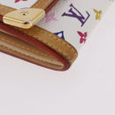 LOUIS VUITTON Multicolor Porte Monnaie Pla Münzbörse Weiß M92657 Auth 183734V-7
