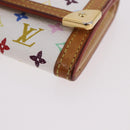 LOUIS VUITTON Multicolor Porte Monnaie Pla Münzbörse Weiß M92657 Auth 183734V-14