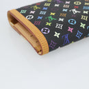 LOUIS VUITTON Monogram Multicolor Porte Tresor Wallet Black M92658 Auth 183735SAV-16