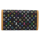 LOUIS VUITTON Monogram Multicolor Porte Tresor Wallet Black M92658 Auth 183735SAV-2