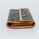 LOUIS VUITTON Monogram Multicolor Porte Tresor Wallet Black M92658 Auth 183735SAV-4