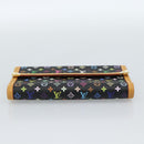 LOUIS VUITTON Monogram Multicolor Porte Tresor Wallet Black M92658 Auth 183735SAV-6
