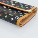 LOUIS VUITTON Monogram Multicolor Porte Tresor Wallet Black M92658 Auth 183735SAV-7